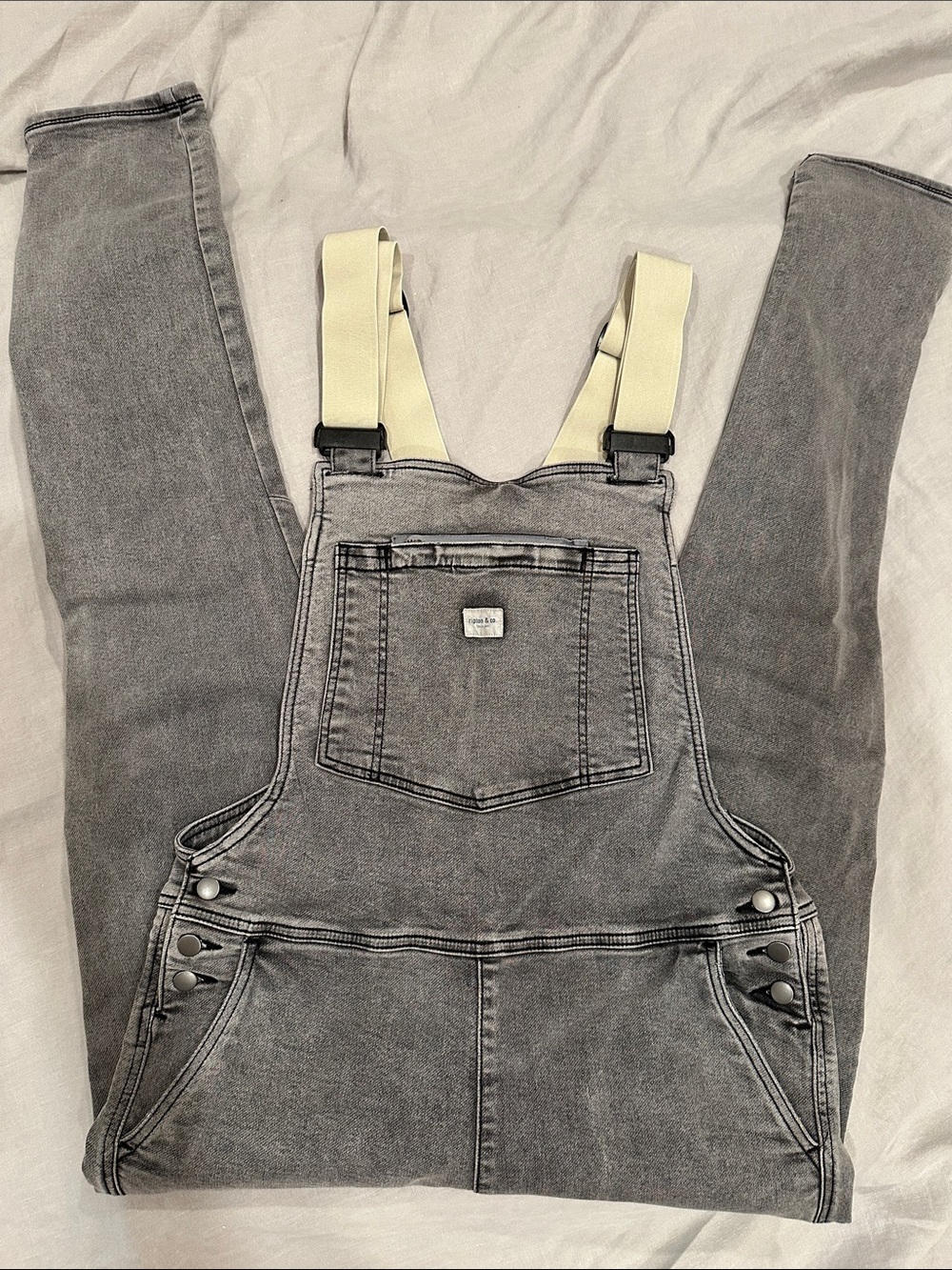 Ripton White Acid Overalls